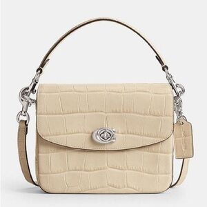 Coach Cassie Crossbody Croc Leather Bag NWT